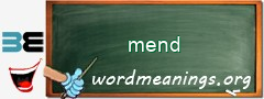 WordMeaning blackboard for mend